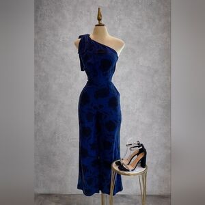 KATE SPADE One-Shoulder Blue Jumpsuit